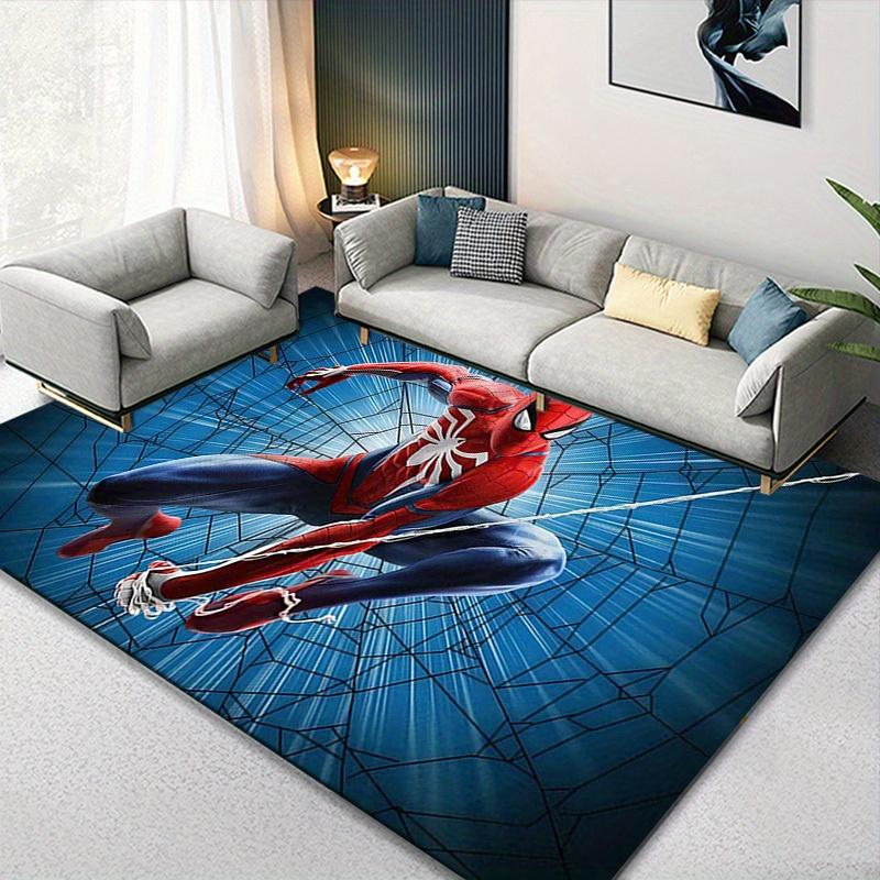 1 szt. Dywanik Marvel Spider-Man, Mata podłogowa antypoślizgowa, Wzór z postacią z kreskówki, Miękki aksamit, Wystrój pokoju, Zmywalny