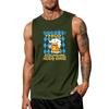 Ärmelloses Herren Tanktop Lässiger Lockerer Schnitt Sommer Atmungsaktiv Muskelshirt mit Grafikdruck Geeignet für den täglichen Gebrauch und Outdoor-Aktivitäten