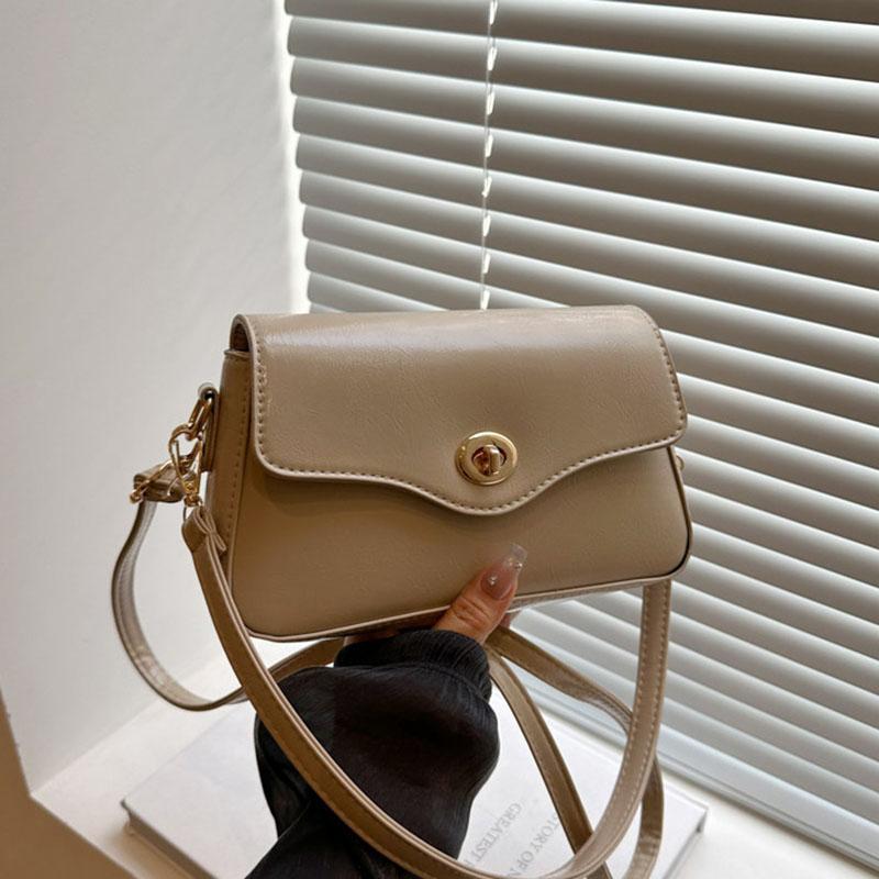 Korean Black Small Square Bag For Women Shoulder Crossbody Bag Retro Fashi Handbag Adjustable Shoulder Strap