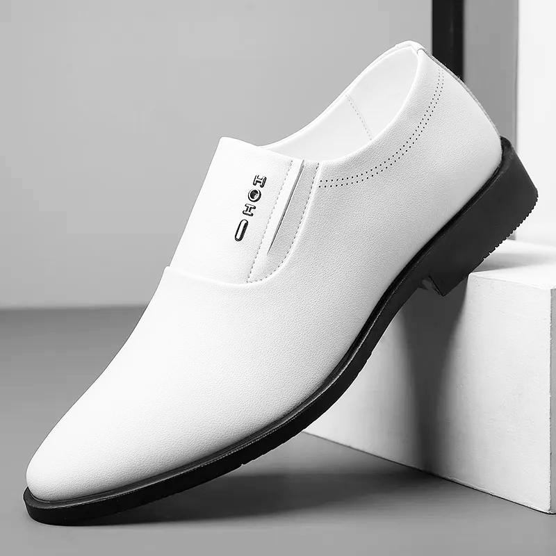 

Fashion All-match Leather Soft Sole Loafers New Arrival Handmade Dress Shoes Mens Slip on Walking Shoes High Quality Casual Lazy Shoes 47 белый