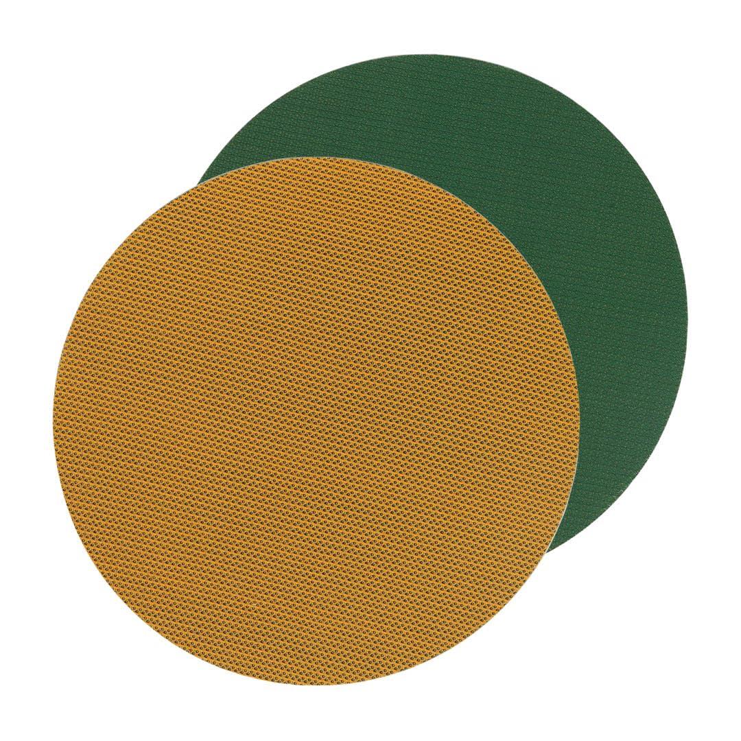 

Dulton Round Vibrant Reversible Yellow x Dark Dining 38cm Placemat, Placemat, Green, Washable, Colorful, Round, Table, Diameter, RN-0662PYLG