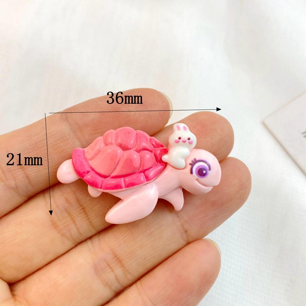 7Pcs New Cute Mini Cartoon Whale, Octopus, Turtle, Seahorse Series Flat Back Ornament Jewelry Bows Accessories