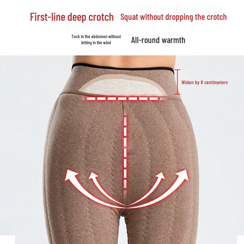 Langsha Women's High-Waist Thickened Wool Thermal Leggings