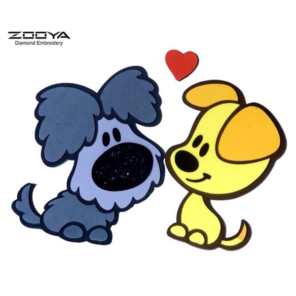 

ЗООЯ DIY 3D квадратная алмазная картина мультфильм собака вышивка крестиком домашний декор