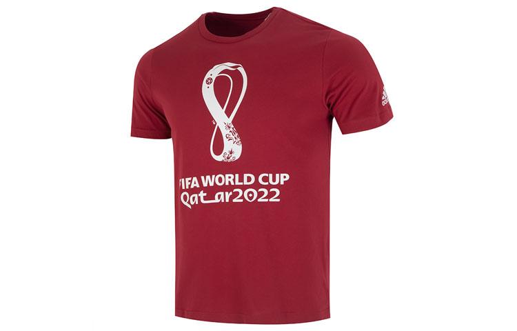 Adidas T Shirts Men s Burgundy Crew Neck Moderate Straight Fit HD6366 S