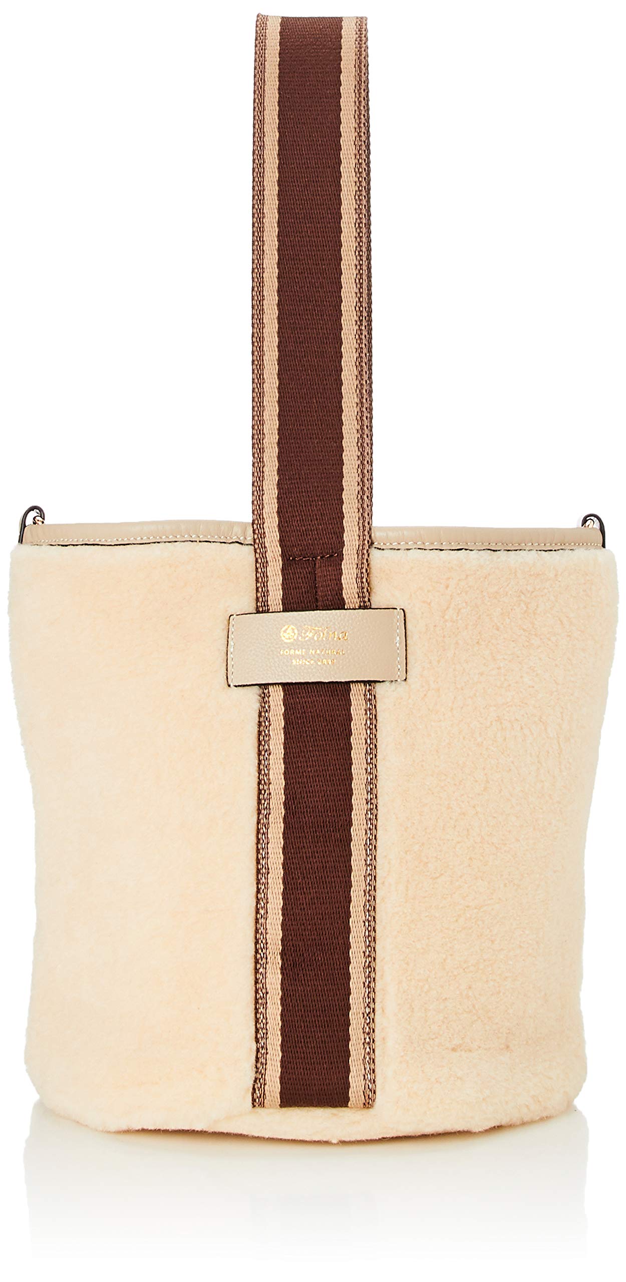 

Forna Round Bottom Bag, Reversible Fur, White