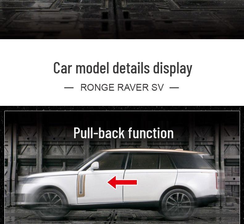 Qiyi Q3005A 2022 Range Rover Alloy Off-Road 6-Door Sound & Light Pull-Back Toy Car Model Ornament