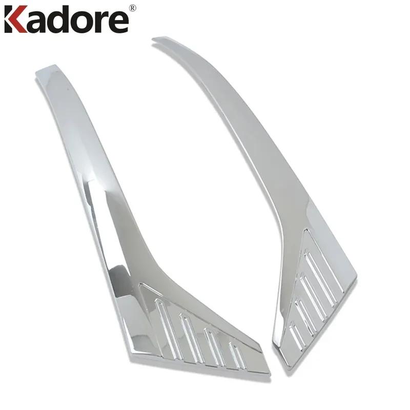For Toyota Noah Voxy R80 Mid 2017- Facelift Chrome Car Front Head Light Lamp Eyebrow Eyelid Cover Trim Accessories