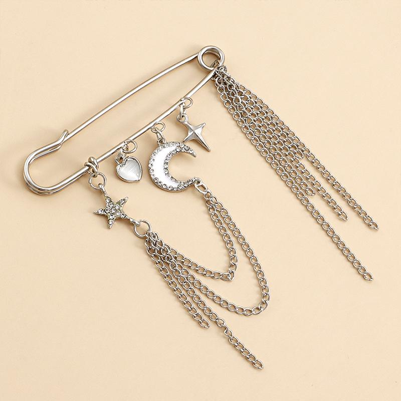 Elegante Perlenketten Quastenbrosche Mode Damen Kleidung Dekor Accessoires Schmucknadel Hosen Taillenverstellstifte Taschenanhänger Geschenke