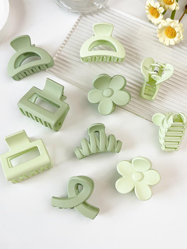 10 Pieces Set Of Small High Ponytail Scrunchies Hair Clips Out Of The Hundred Shark Clip Hair Accessories Batch Of High-Class Se