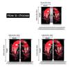 Set Of 2 Anime Samurai Curtain Cool Japanese Black Red Art Bedroom Asian Chinese Sun College Dorm Polyester Ideal For Decor