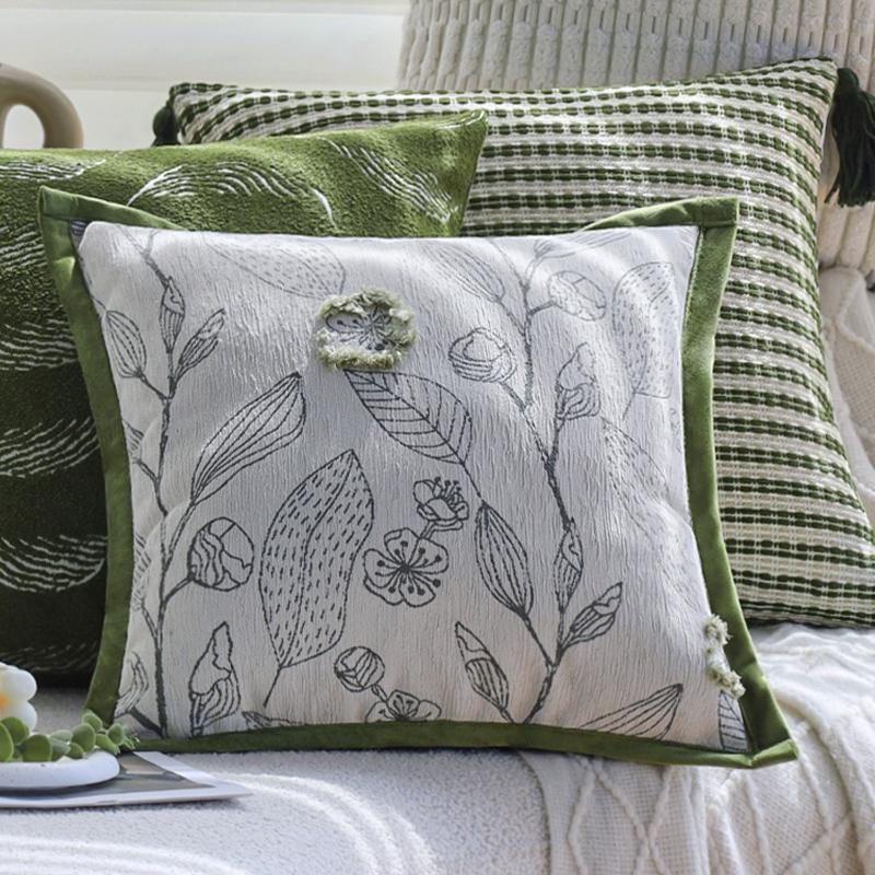 45X45CM Green Simple Throw Pillow Cover Modern Geometry Cushion Cover Decor Home Decorative Pillowcase 2026 New
