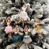Christmas Ornaments Stree Decoration Girl Bithday Gift Xmas Plastic Hanging Decoration Dancing Silver Tutu Ballerina Christmas Gifts