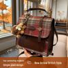 Girls' Classic Plaid Double Shoulder Backpack – British Style School Bag