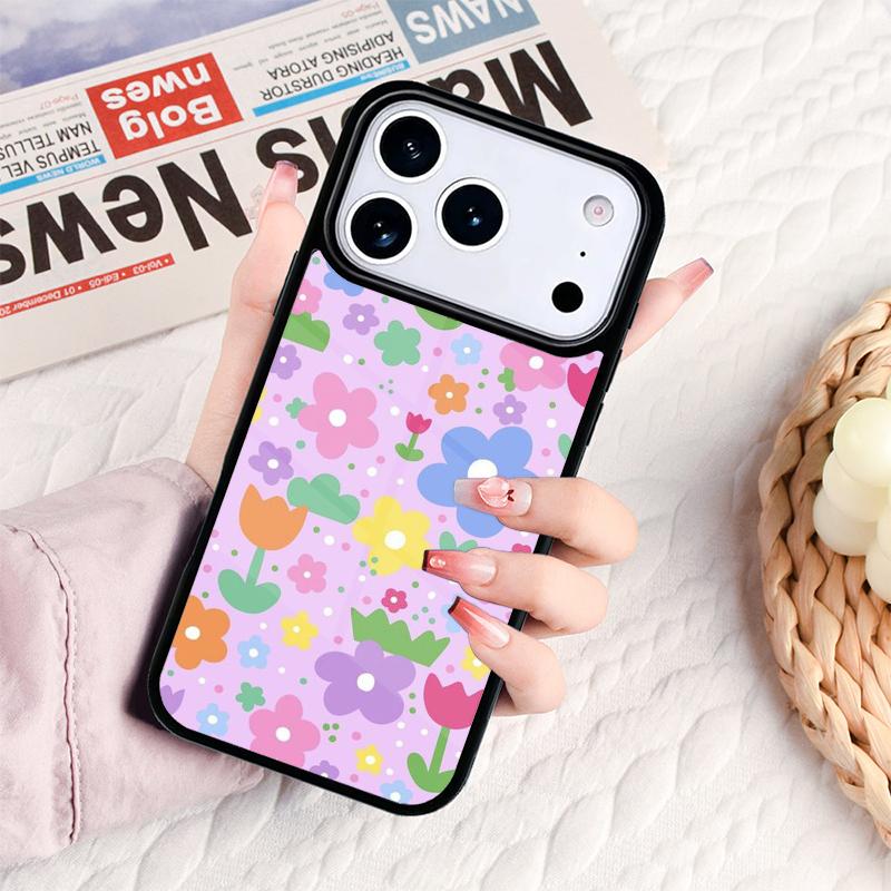 Groovy Flowers Hippie Bohemian Floral Retro Phone Case For IPhone 17 16e 15 14 13 12 11 Pro Max Air Mini Soft Protective Cover