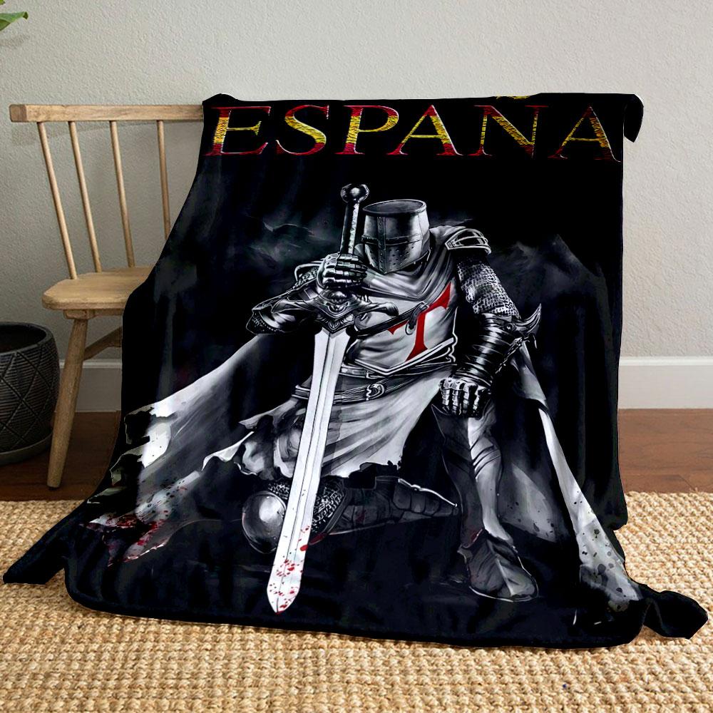 Espana Crusader Sword Throw Blanket  Printed Blanket for Living Room Bed Couch lunch break Soft Cozy Blanket for Friend s festival Gift 80cm x 120cm