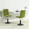 Day and Night - Day and Night Swivel Dining Chairs 2 Pcs In Light Green Velvet