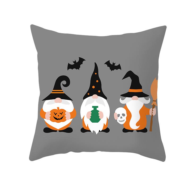 New Halloween Cushion Cover Home Gift Sofa Cushion Peach Leather Velvet Car Bedside Pillow Cover