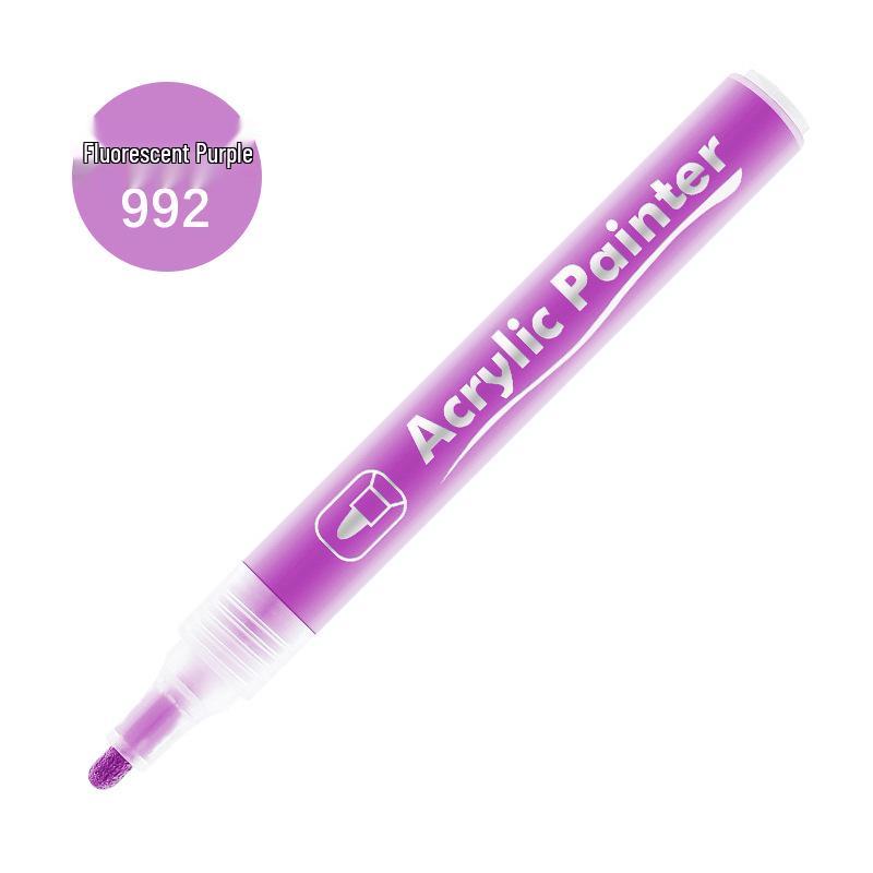 Guan Na 48-Color Waterproof Acrylic Markers for Ceramic, Stone, Graffiti & Coloring