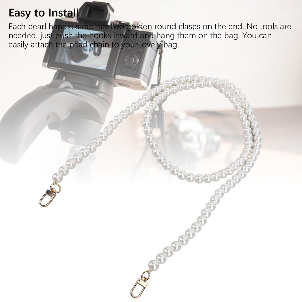 110cm Artificial Pearl Handle Strap Pearl Chain Replacement Pearl Beads Bag Chain for Purses Handbag