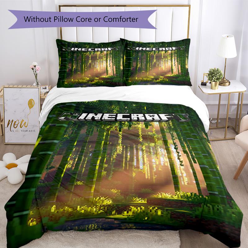 Minecraft Duvet Cover Set Perfect for Dormitory Lightweight Perfect Gift for Friends & Family
