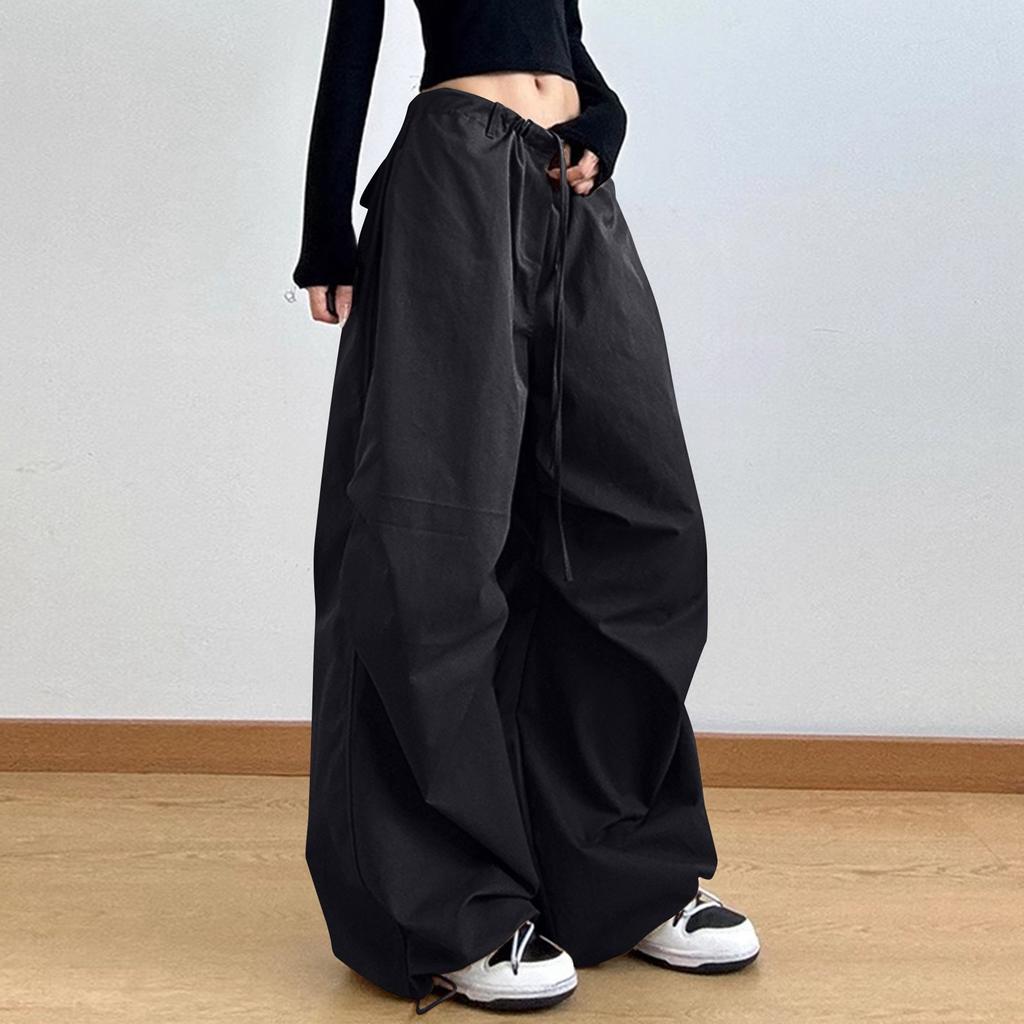 Women's High Waist Hanging Straight Leg Wide Leg Solid Color Workwear Pants