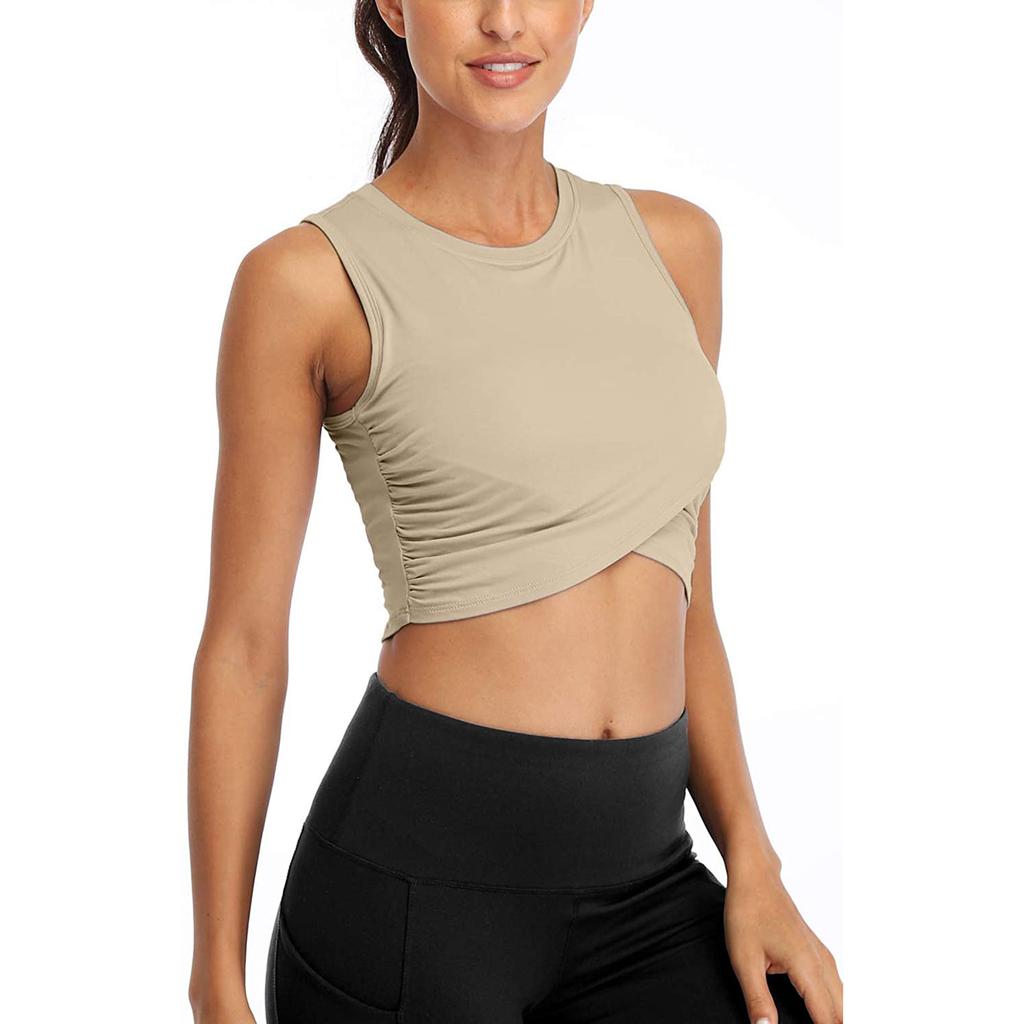 Women's Sleeveless T-shirt, Suitable For Training, Yoga, Sports, Fitness