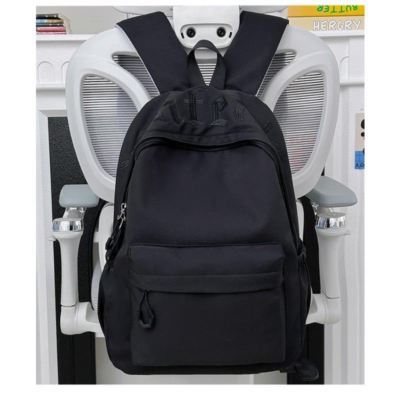 High-value letter embroidered schoolbag women s new large-capacity lightweight backpack student simple versatile backpack
