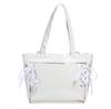 Harujio Ita Tote Oshikatsu A4 Shoulder Large Pink Bag, Bag, Bag, Size, Bag, Cute, Capacity, Popular, Lace-Up, Ribbon, Black, White,