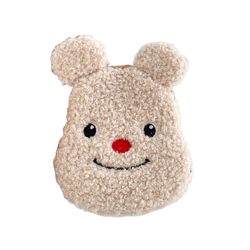 

Cute Butter Bear Plush Zipper Pencil Case Large Capacity Student Storage Bag