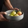 LEXIAOMAN 20.5cm Grey Ceramic Multi-Purpose Serving Bowl