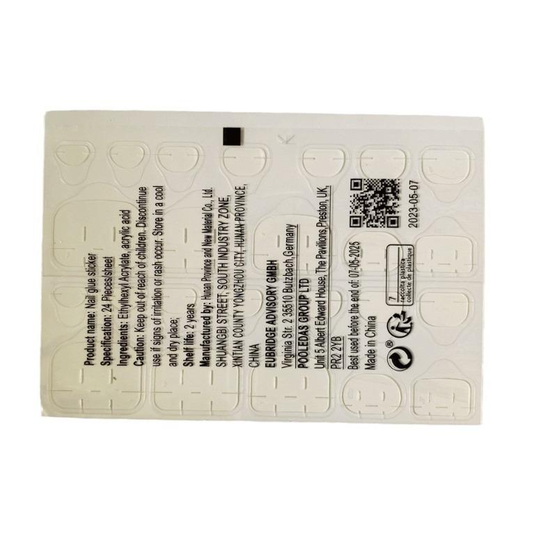 Colla Gelatina Designata Foglio per Unghie dei Piedi Adesivo Nastro Biadesivo Sticker per Unghie Prodotto Finito per Nail Art