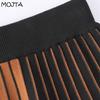 MOJTA Mid-length Skirt Spring Summer Women's Elastic High Waist Skirt A-line Long Skirt