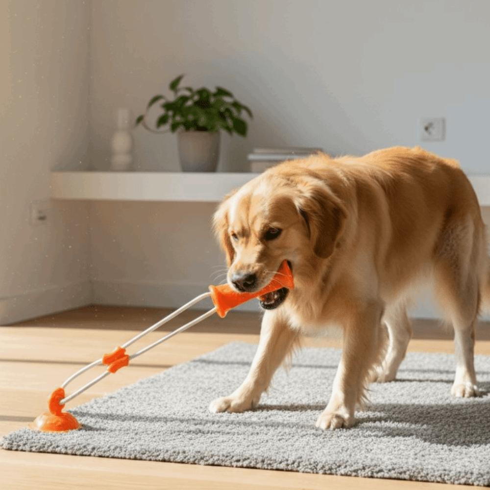 Bite-Resistant Dog Suction Cup Toy Elastic Pet Molar Bite Toy Relieve Boredom