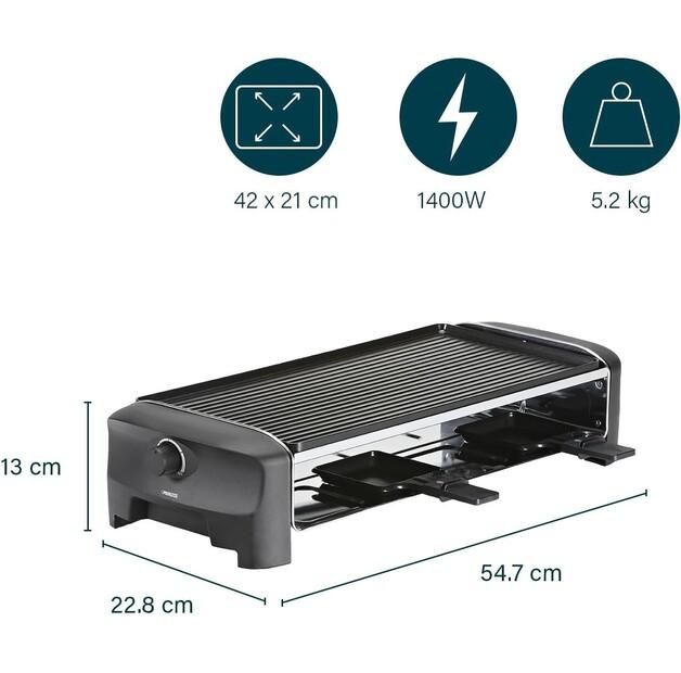 Princess 162840 8 Grill & Teppanyaki Party Raclette (01.162840.01.001)