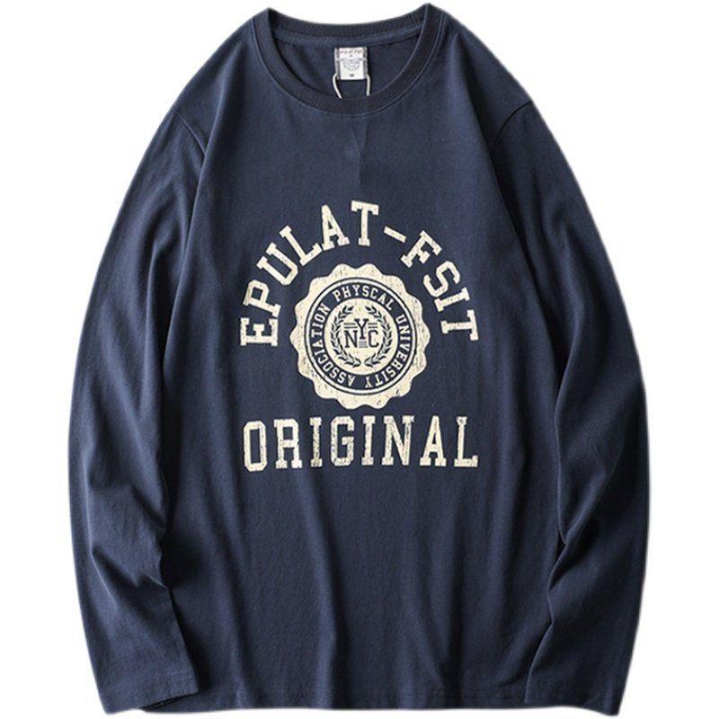 Retro Long-Sleeved 100% Cotton Coat Export T-shirts
