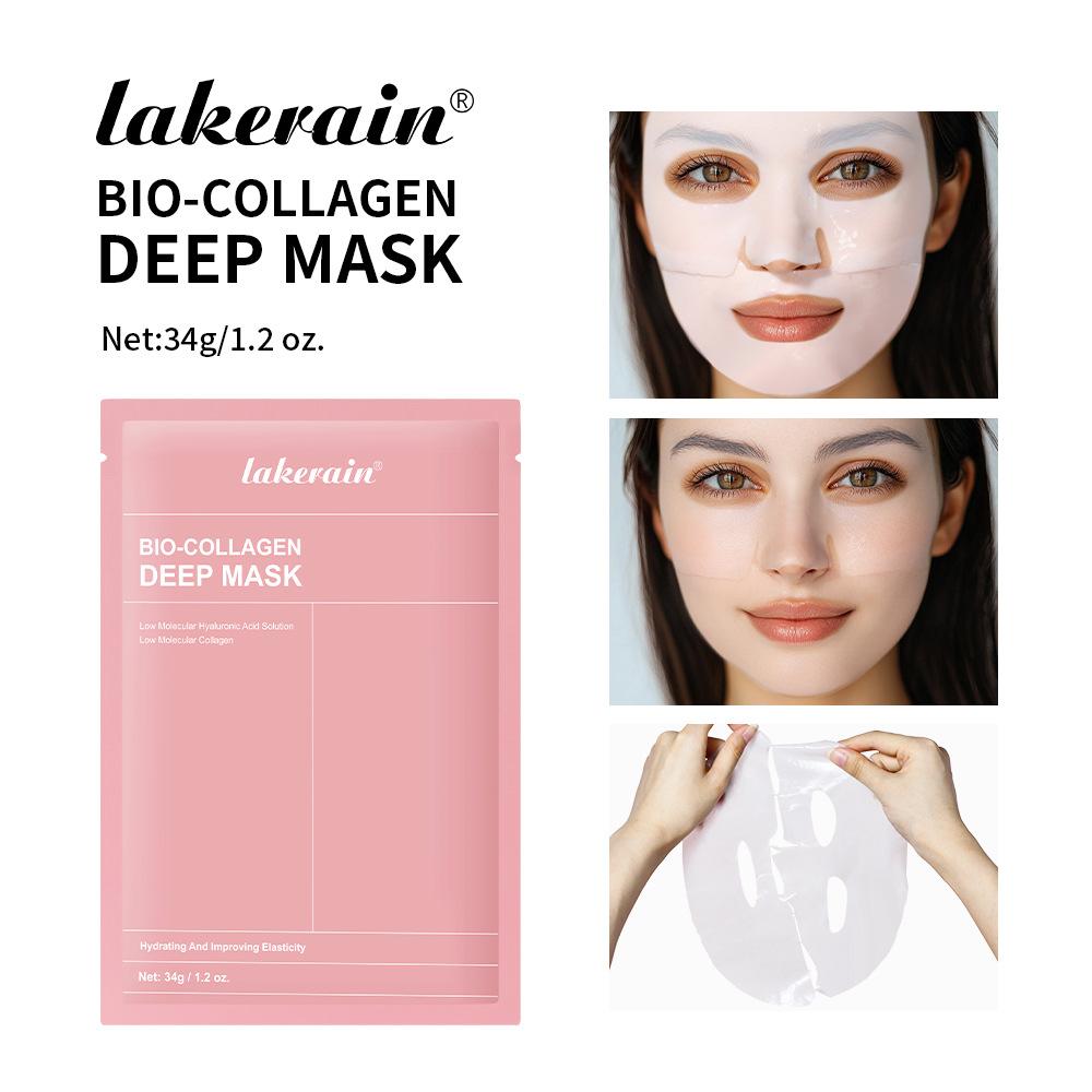 Bio-Collagen Real Deep Mask Supplement Collagen Hydrating Overnight Hydrogel Mask Elasticity Improvement Pore Minimizing Firming