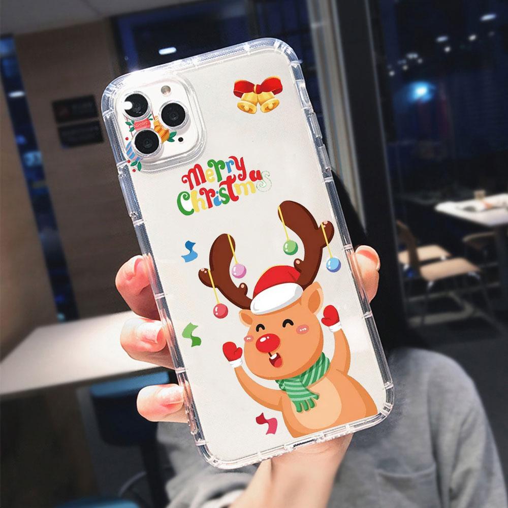

Christmas Cartoon New Year Gift Silicone Phone Case for IPhone 15 14 13 12 11 Pro Max X XR XS Soft Cover for IPhone 7 8 Plus SE2 iphone 12 Pro