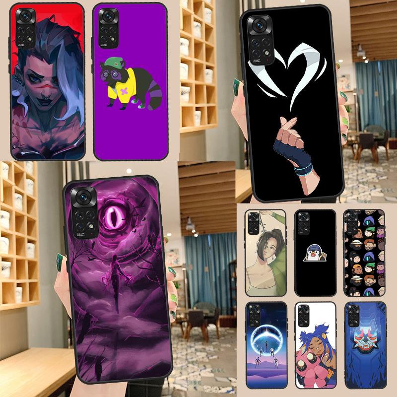 Cartoon Valorant Case For Xiaomi Redmi Note 11 10 9 8 12 Pro 10S 11S 12S Cover For Redmi 9 10 10A 9C 10C 12C