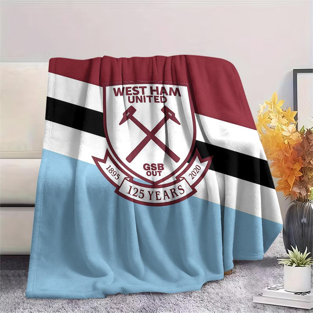 West Ham United Flannel Blanket, High quality Comfortable for All Seasons, Home Decor, Warmth and Comfort