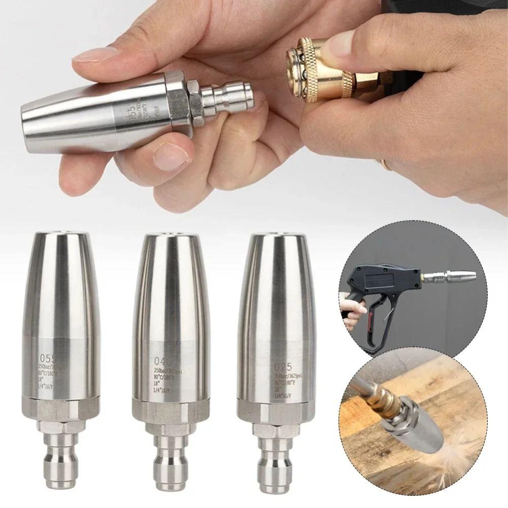 Rotating Turbo Nozzle Stainless Steel Spray Head Durable Pressure Washer Tips  Hot and Cold Water
