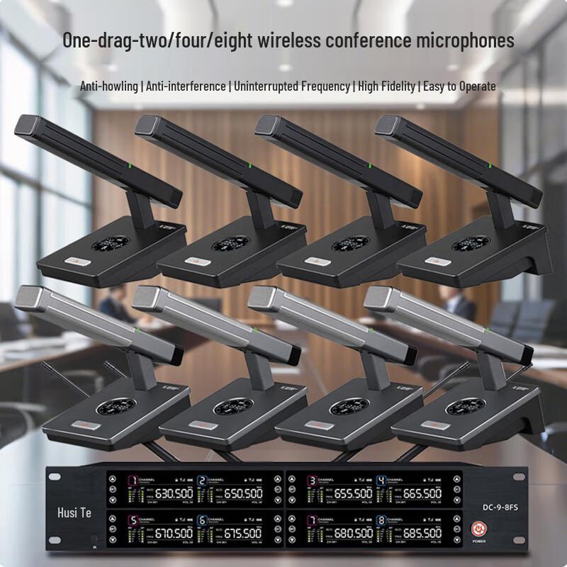 Wireless Dual Gooseneck Conference Microphone System (CN version)