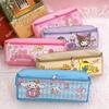Kuromi & Pompompurin Medium Pencil Case - Double Compartment PU Storage Bag