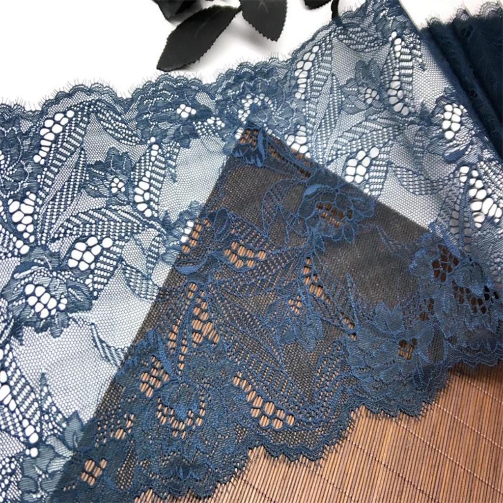 23cm wide Elastic Eyelash Mesh Lace Fabric for Lingerie, Bra, Underwear, Sewing & Crafting