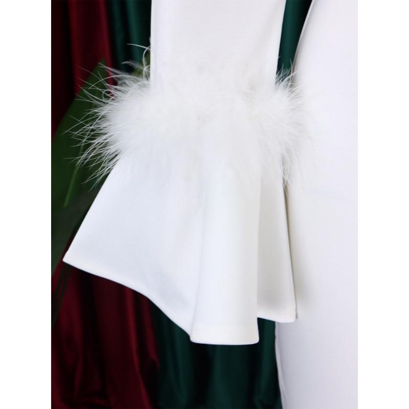 Rochie de damă plus size, modă, culoare solidă, petrecere peste șold, mânecă clopot, rochii OL