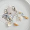 Elegant Shells Pearls Pendant Strap Chic Marine Inspired Keychain Pendant Phone Strap Charm for Purses and Handbags