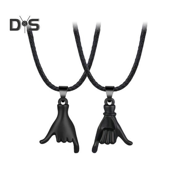 2-teiliges Paar-Halsketten-Set mit passendem Pinky Promise, passende Halsketten für beste Freunde, Valentinstags- und Jubiläumsgeschenk