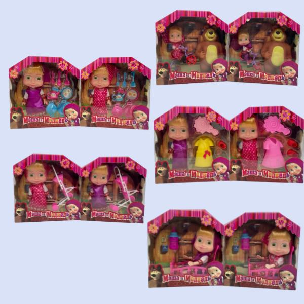 Cartoon Anime Masha and Bear Classic Animation Toy Doll Doll Room Decoration Sticker Children s Birthday Gift