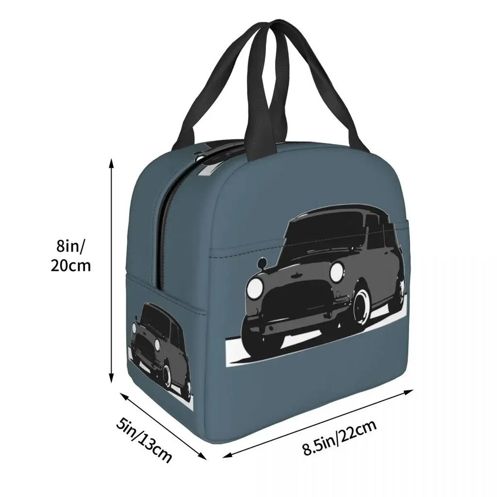 Austin Mini Cooper Insulated Lunch Bag for Women Kids Leakproof Food Boxes Thermal Lunch Box Tote