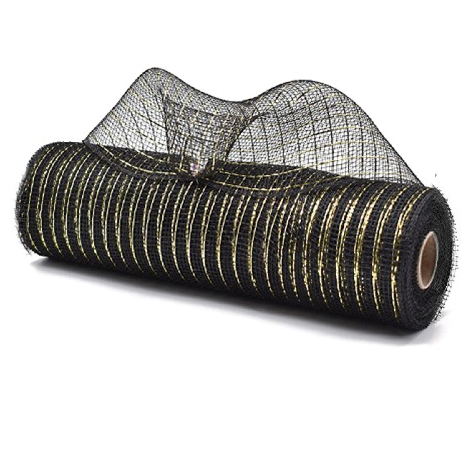 

Deco Net Ribbon 10 Inchx10Yard Metallic Poly Deco Net Ribbon For Christmas Wreath Crafting Wrapping Home Decoration